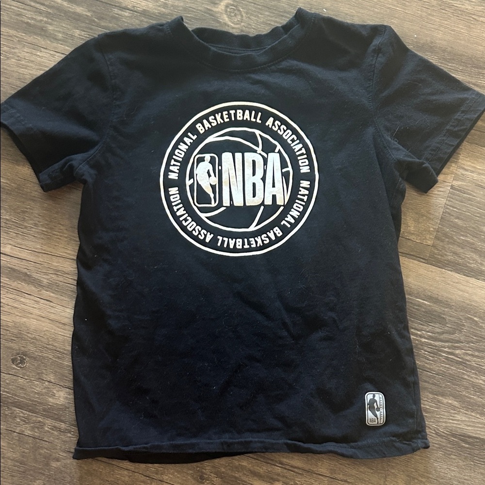 NBA Black Short Sleeve Kids Tee